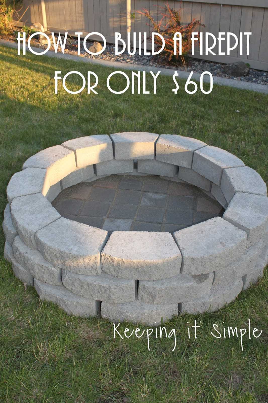 Everyone loves a beautiful but affordable DIY project and this fire pit made from grey pavers is incredible! Via Keeping It Simple Crafts