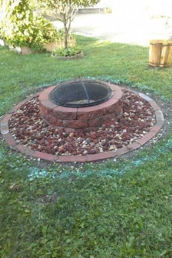 30 Fire Pit Ideas That Are Under The, Red Brick Fire Pit Ideas